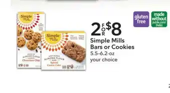 Publix Simple Mills Bars Or Cookies offer