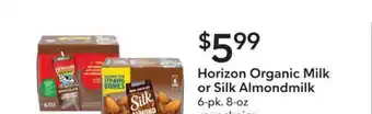 Publix Horizon Organic Milk Or Silk Almondmilk offer