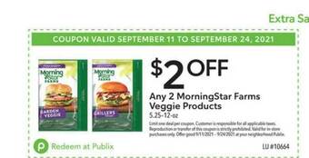 Publix Morningstar Farms Veggie Products offer