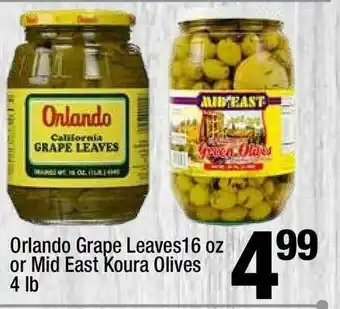 Super King Markets Orlando Grape Leaves 16 Oz Or Mid East Koura Olives 4 Lb offer