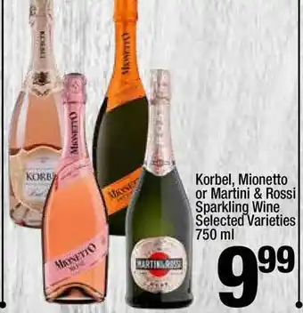 Super King Markets Korbel, Mionetto Or Martini & Rossi Sparkling Wine offer