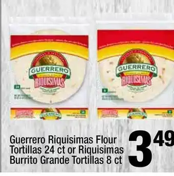 Super King Markets Guerrero Riquisimas Flour Tortillas 24 Ct Or Riquisimas Burrito Grande Tortillas 8 Ct offer