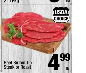 Super King Markets Beef Sirloin Tip Steak Or Roast offer