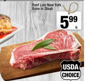 Super King Markets Beef Loin New York Bone In Steak offer