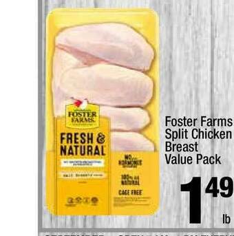 Super King Markets Foster Farms Split Chicken Breast Value Pack offer