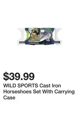 Marshalls Wild sports cast iron horseshoes set with carrying case offer