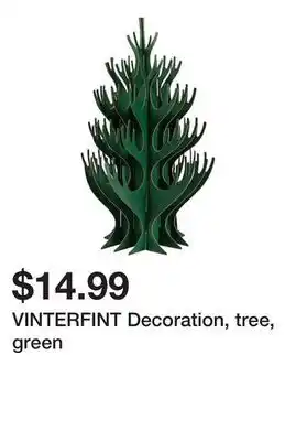 Ikea Vinterfint decoration, tree, green offer