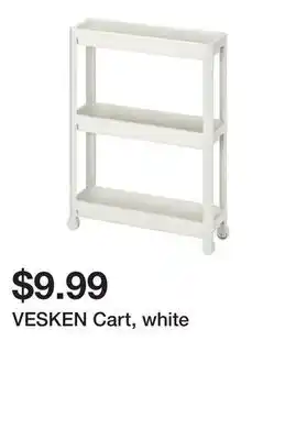 Ikea Vesken cart, white offer