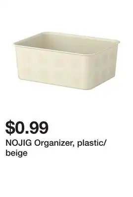 Ikea Nojig organizer, plastic/beige offer