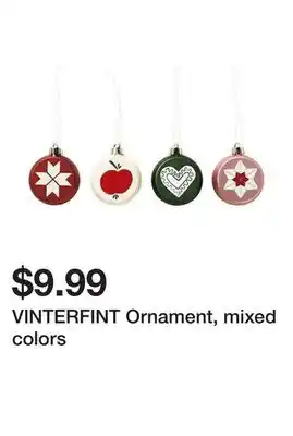 Ikea Vinterfint ornament, mixed colors offer