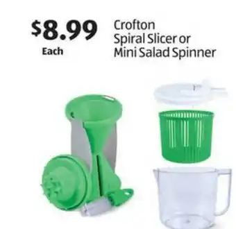 Crofton Spiral Slicer Or Mini Salad Spinner