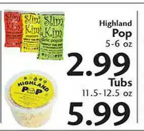 Sunset Foods Highland Pop, Tubs offer