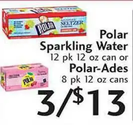 Sunset Foods Polar Sparkling Water Or Polar-ades offer