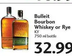 Sunset Foods Bulleit Bourbon Whiskey Or Rye offer