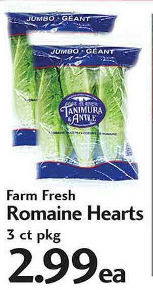 Sunset Foods Farm Fresh Romaine Hearts offer