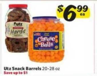 Winn Dixie Utz Snack Barrels offer