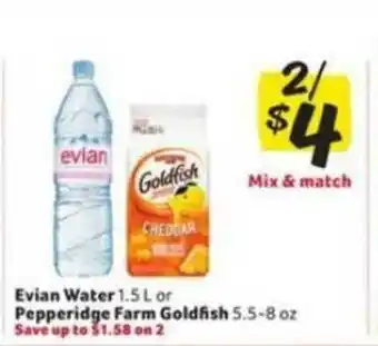 Winn Dixie Evian Water Or Pepperidge Farm Goldfish offer