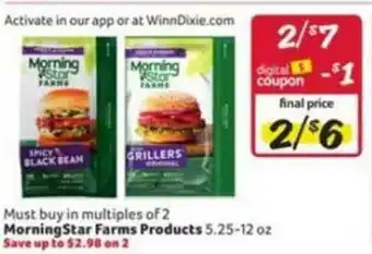 Winn Dixie Morningstar Farms Products offer