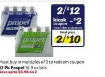 Winn Dixie 12 Pk Propel offer