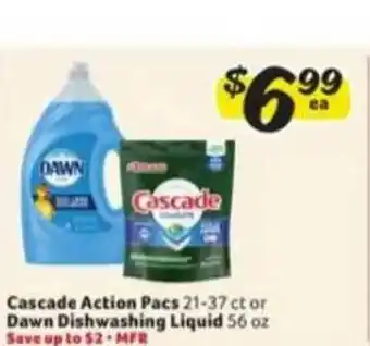 Winn Dixie Cascade Action Pacs Or Dawn Dishwashing Liquid offer