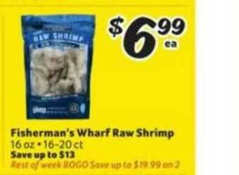 Winn Dixie Fisherman's Wharf Raw Shrimp offer
