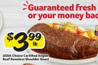 Winn Dixie Usda Choice Certified Angus Beef Boneless Shoulder Roast offer
