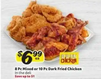 Winn Dixie 8 Pc Mixed Or 10 Pc Dark Fried Chicken offer