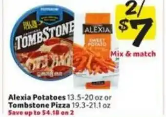 Winn Dixie Alexia Potatoes Or Tombstone Pizza offer