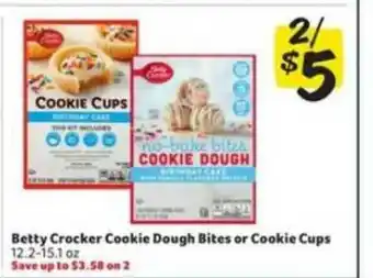 Winn Dixie Betty Crocker Cookie Dough Bites Or Cookie Cups offer