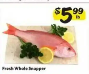 Winn Dixie Fresh Whole Snapper offer