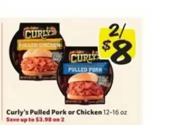 Winn Dixie Curly's Pulled Pork Or Chicken offer
