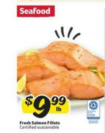 Winn Dixie Fresh Salmon Fillets offer