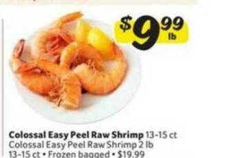 Winn Dixie Colossal Easy Peel Raw Shrimp offer