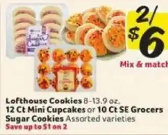 Winn Dixie Lofthouse Cookies, 12 Ct Mini Cupcakes Or 10 Ct Se Grocers Sugar Cookies offer