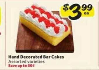 Winn Dixie Hand Decorated Bar Cakes offer