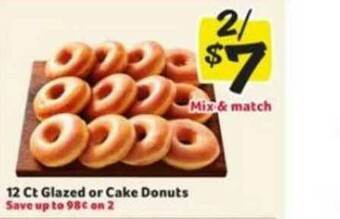 Winn Dixie 12 Ct Glazed Or Cake Donuts offer