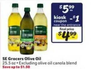 Winn Dixie Se Grocers Olive Oil offer