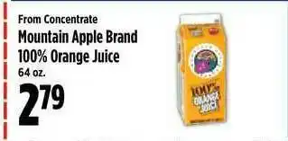 KTA Super Stores Mountain Apple Brand 100% Orange Juice offer