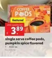 Lidl Single Serve Coffee Pods, Pumpkin Spice Flavored offer