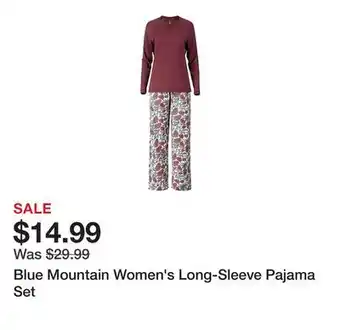 Tractor Supply Company Blue mountain women's long-sleeve pajama set offer