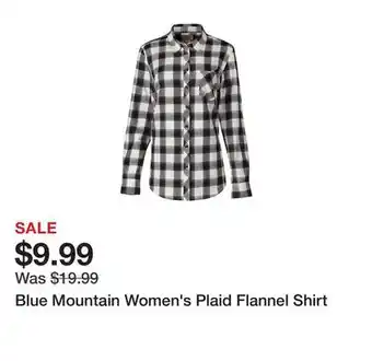Tractor Supply Company Blue mountain women's plaid flannel shirt offer