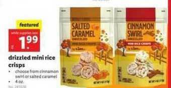 Lidl Drizzled Mini Rice Crisps offer