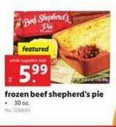 Lidl Frozen Beef Shepherd's Pie offer