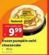 Lidl Frozen Pumpkin Swirl Cheesecake offer
