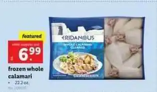 Lidl Frozen Whole Calamari offer