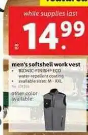 Lidl Men's Softshell Work Vest offer