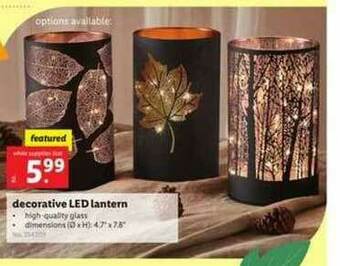 Lidl Decorative Led Lantern offer