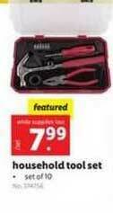 Lidl Household Tool Set offer