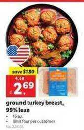 Lidl Ground Turkey Breast, 99% Lean offer