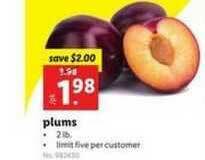 Lidl Plums offer
